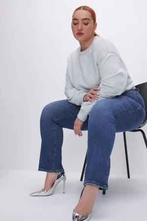 Good American Straight | High-Rise<ALWAYS FITS GOOD LEGS STRAIGHT JEANS Indigo571
