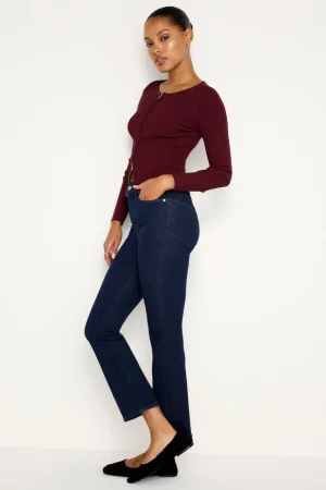 Good American Straight | Mid-Rise<ALWAYS FITS GOOD LEGS STRAIGHT JEANS Indigo690