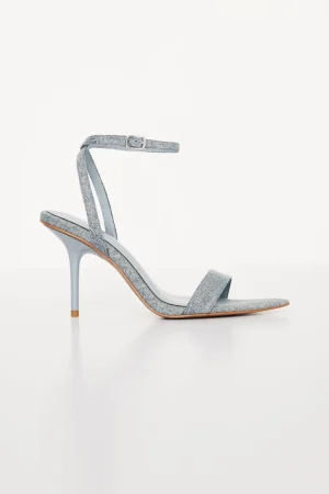 Good American Shoes<BARELY THERE STRAP HEEL Indigo002