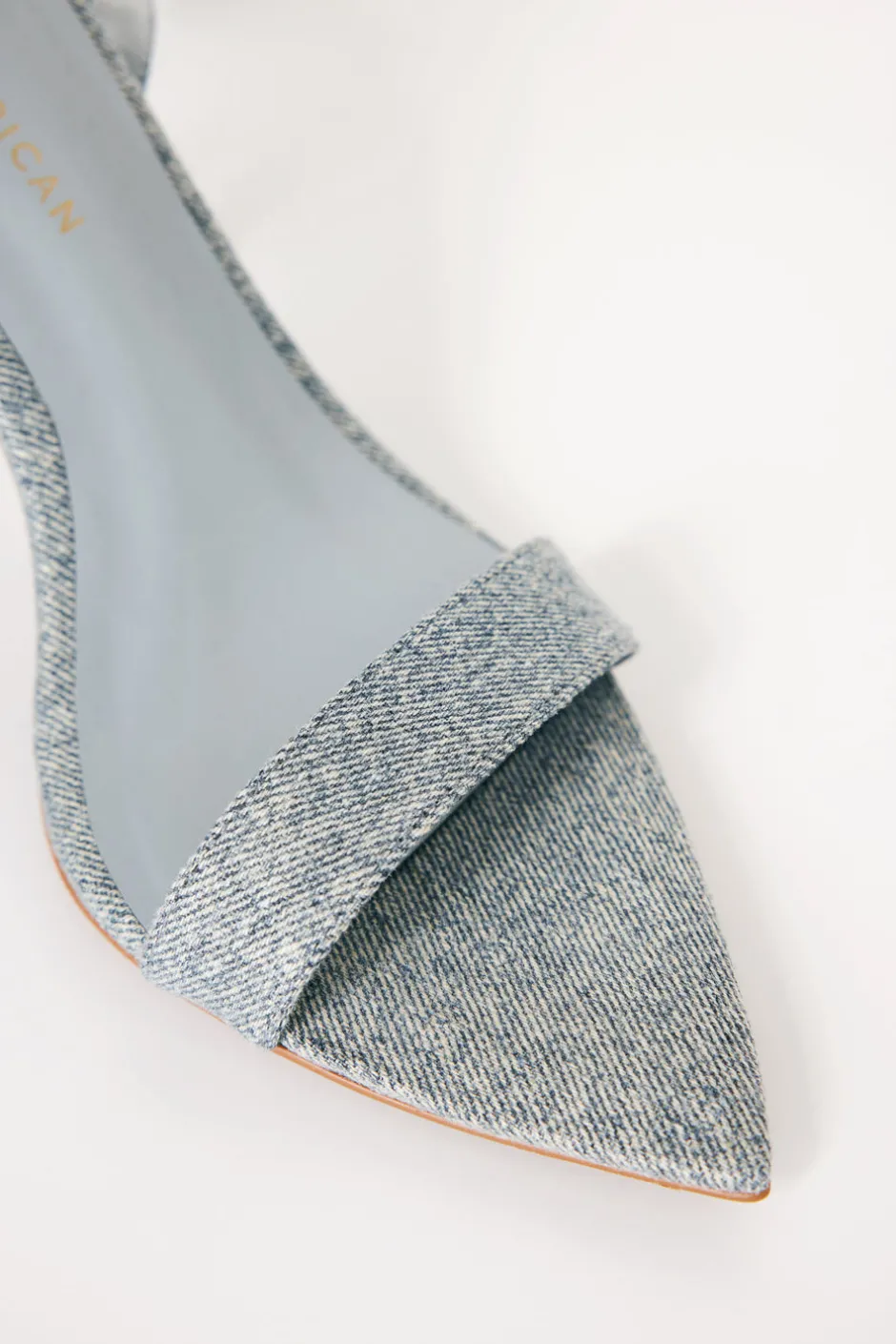 Good American Shoes<BARELY THERE STRAP HEEL Indigo002