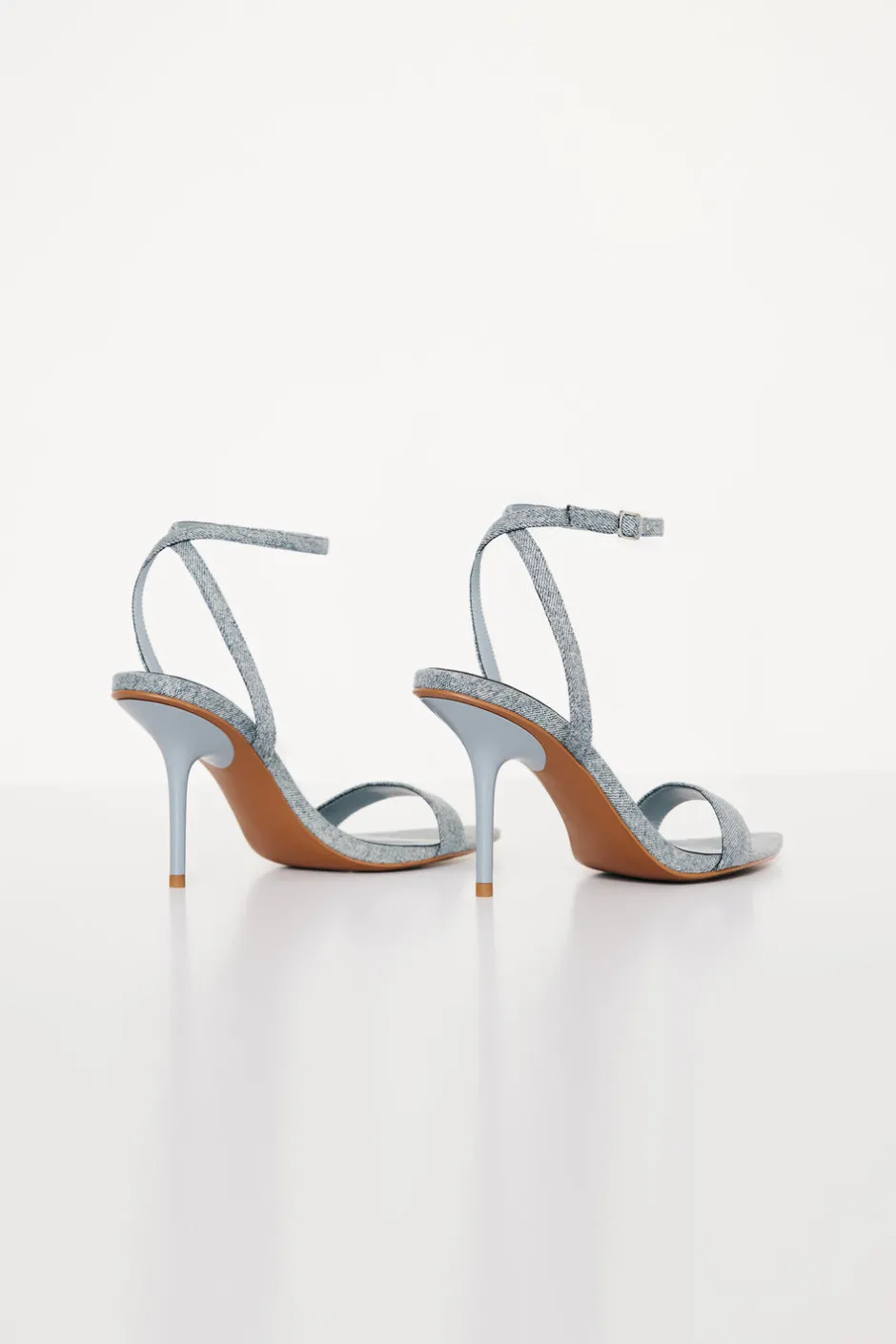 Good American Shoes<BARELY THERE STRAP HEEL Indigo002