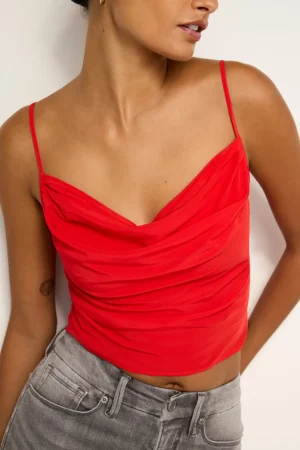 Good American Tops<CHIFFON COWL CAMISOLE Grenadine003