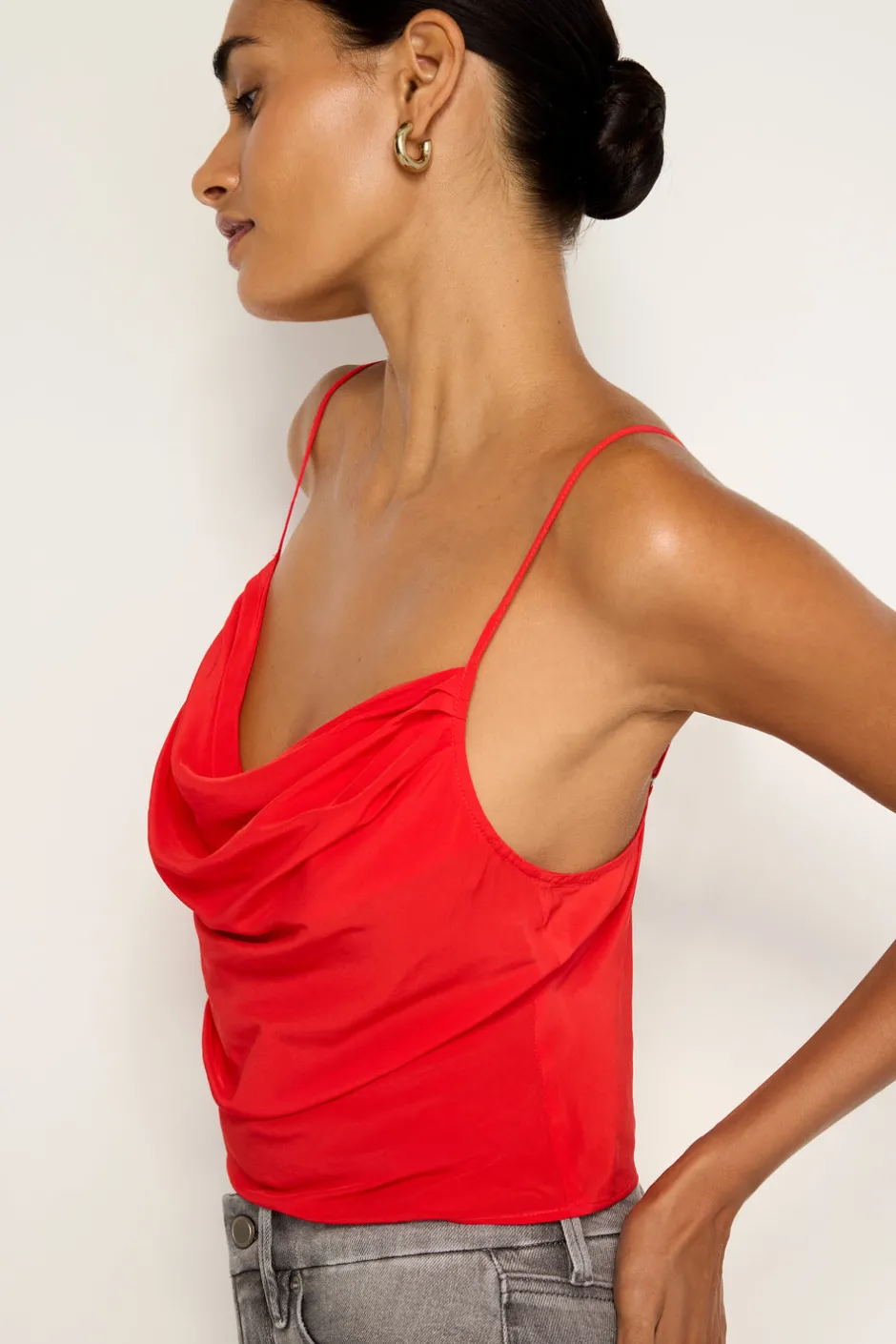 Good American Tops<CHIFFON COWL CAMISOLE Grenadine003