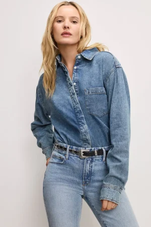 Good American Tops<CLASSIC DENIM SHIRT Indigo762