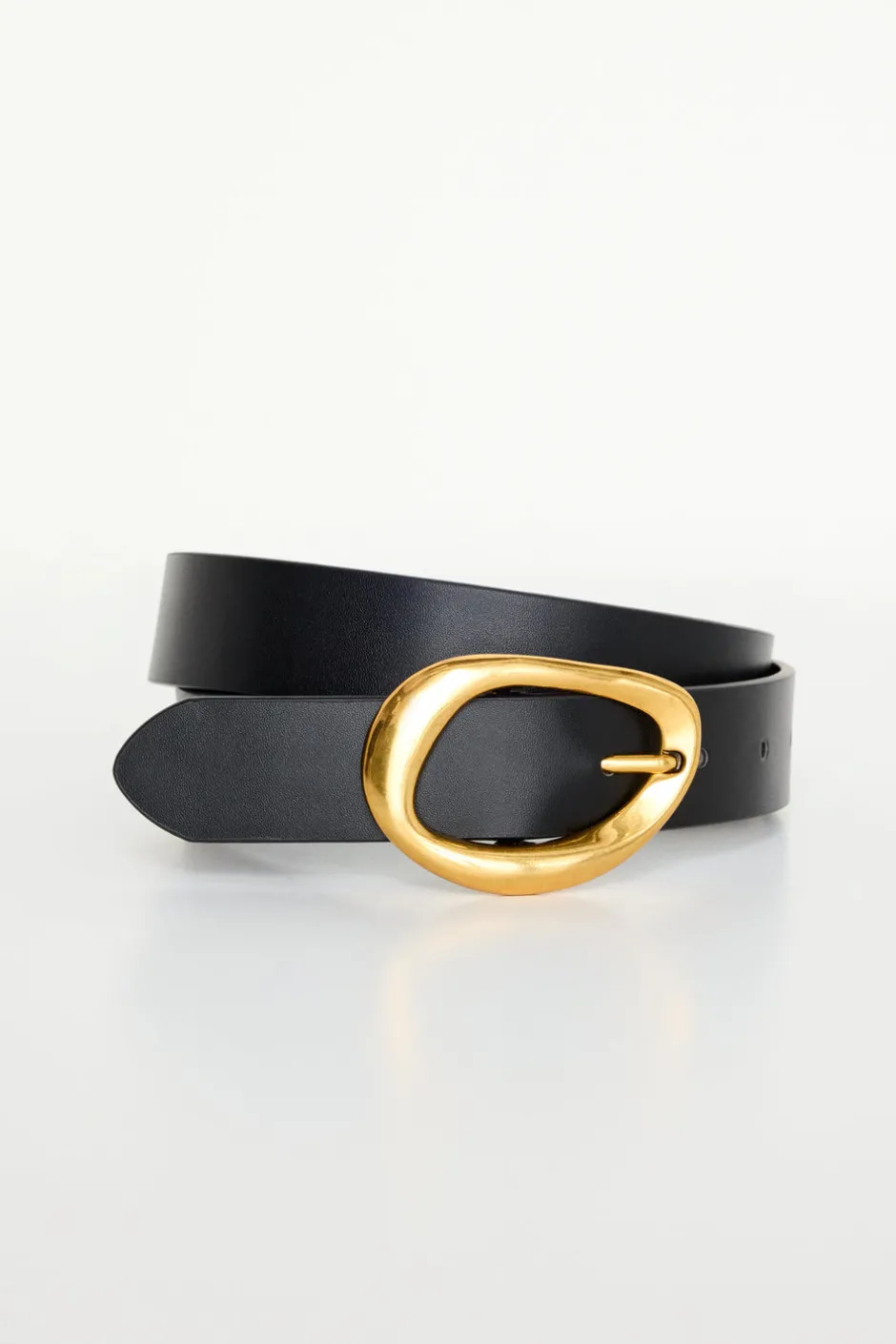 Good American Belts<CLASSIC OVAL BUCKLE BELT Black001