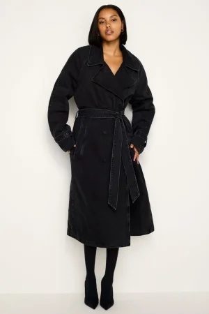 Good American Outerwear<CLASSIC TRENCH COAT Black351