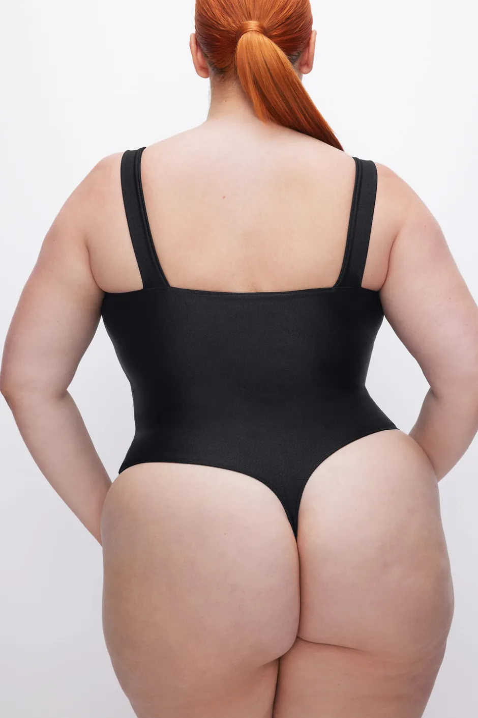 Good American Bodysuits<COMPRESSION SHINE BODYSUIT Black001