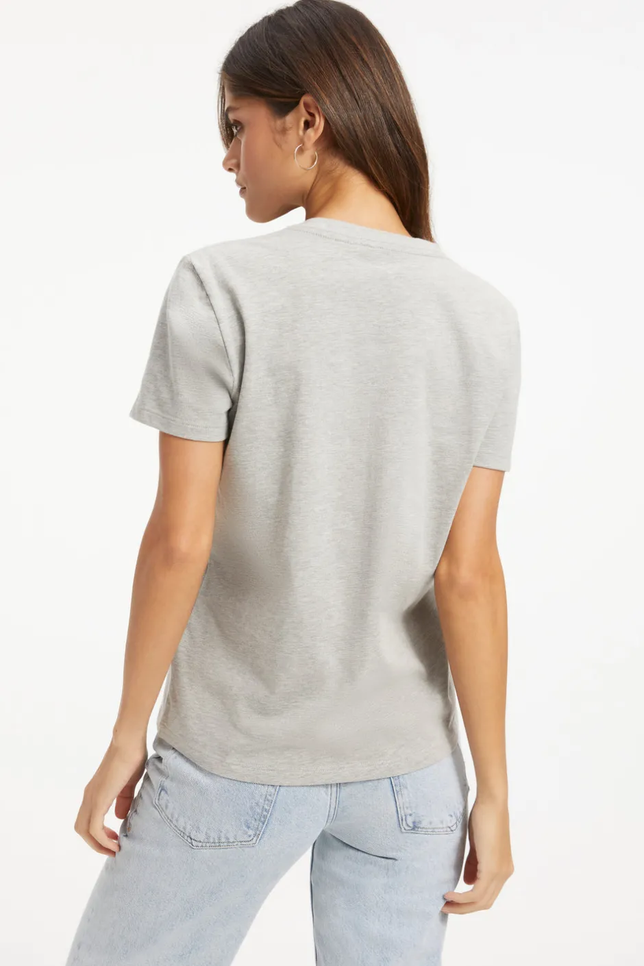 Good American Tops | Tees & Tanks<COTTON CLASSIC TEE Heather grey001