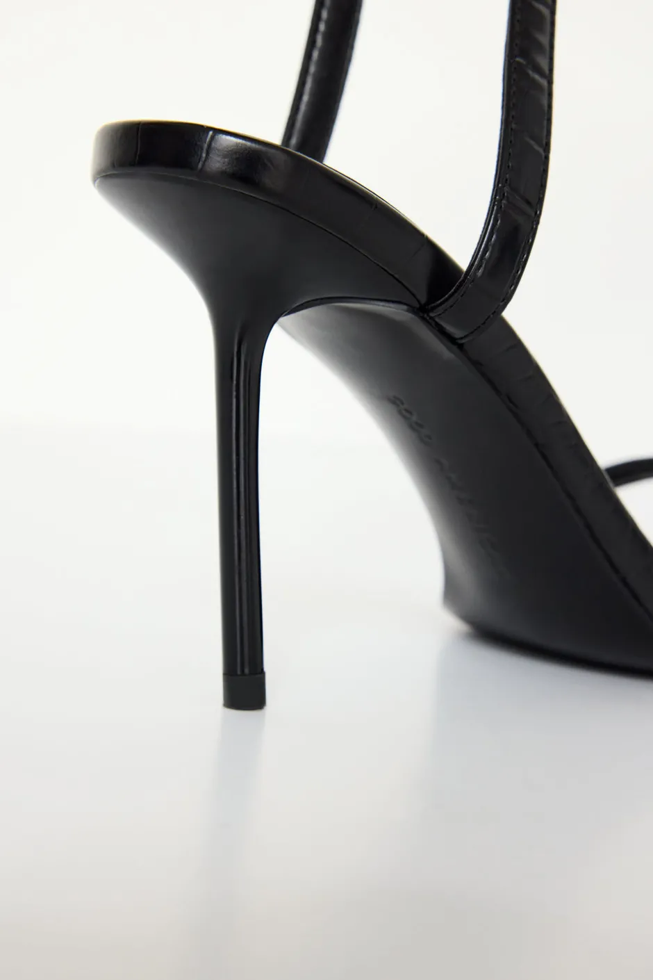 Good American Shoes<CROCODILE HEELS Black001