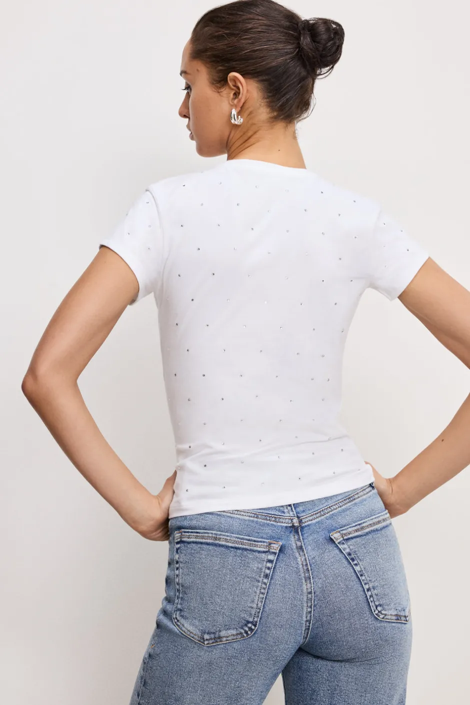 Good American Tops | Tees & Tanks<CRYSTAL BABY TEE White001