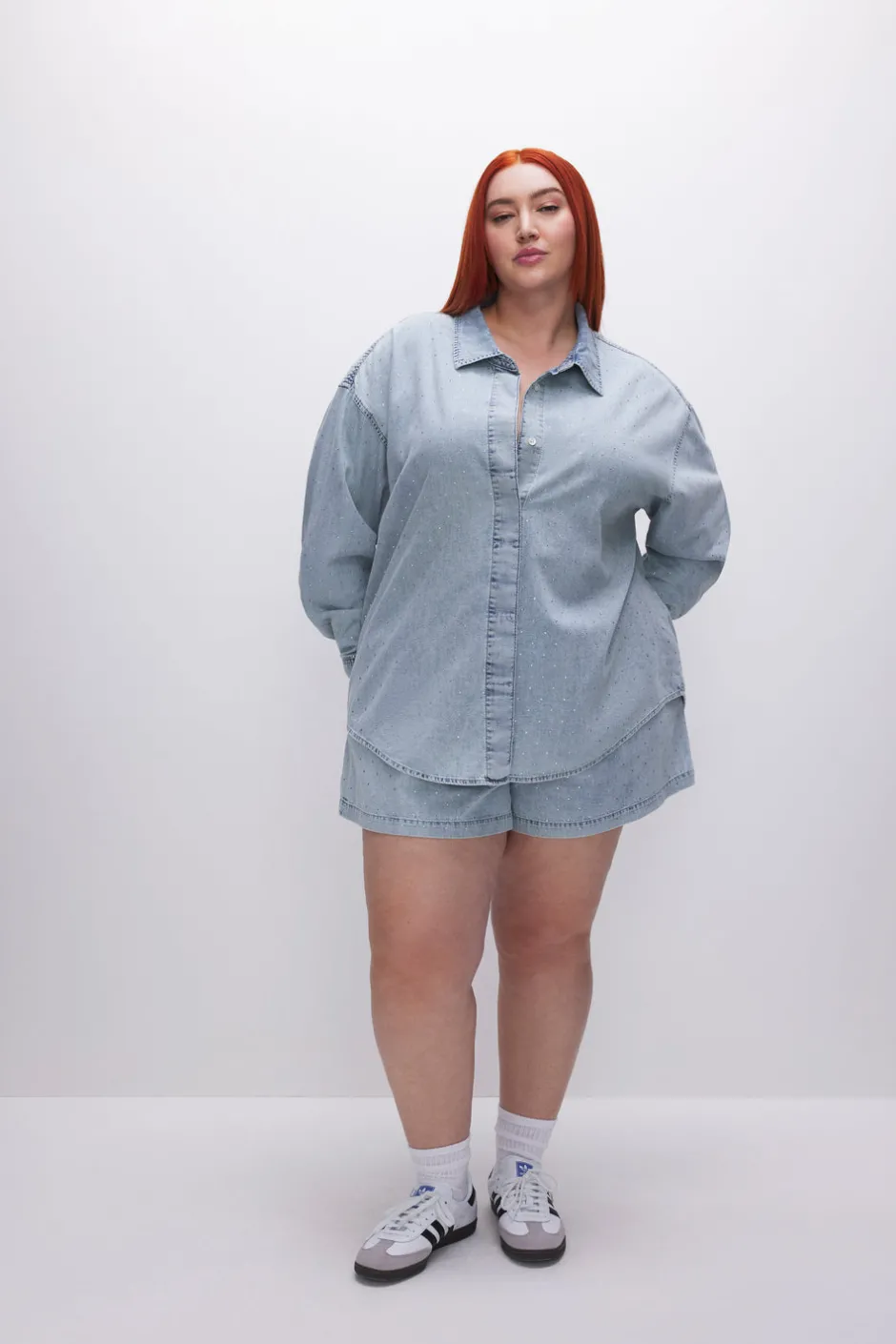 Good American Tops<DENIM DIAMOND SHIRT Indigo499