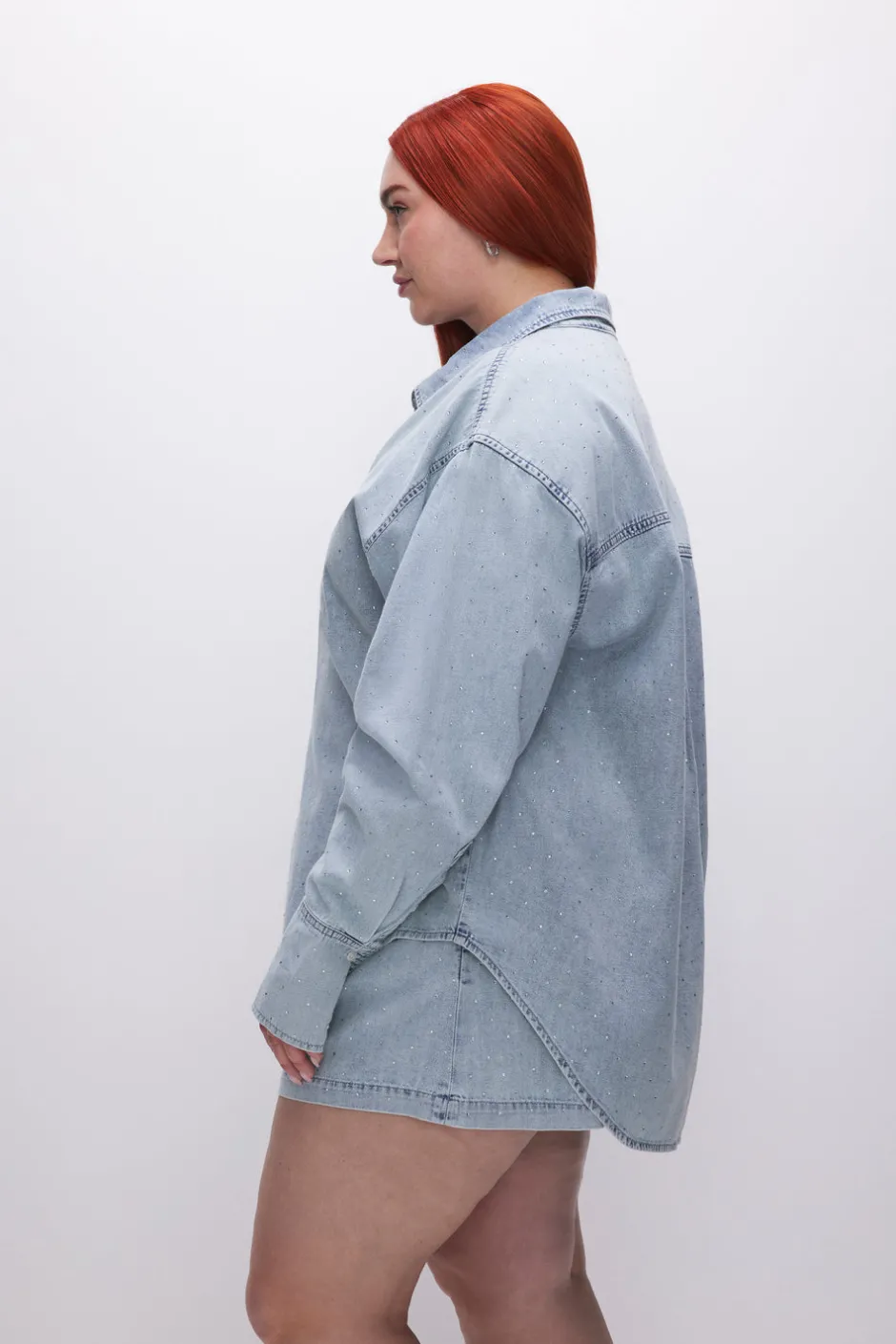 Good American Tops<DENIM DIAMOND SHIRT Indigo499