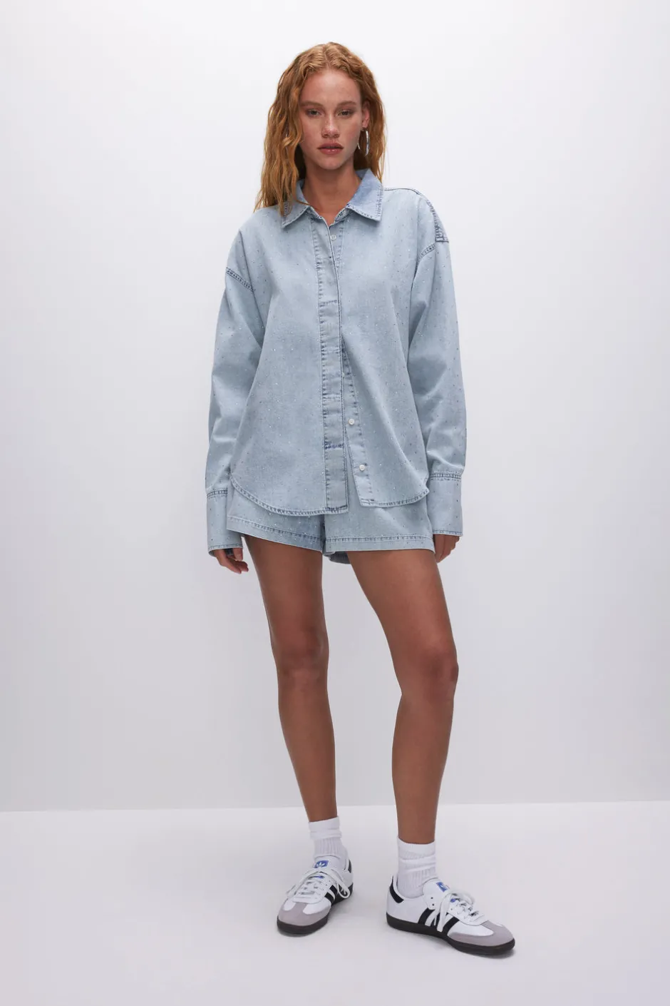 Good American Tops<DENIM DIAMOND SHIRT Indigo499