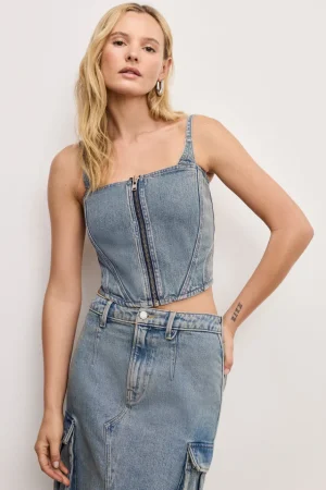 Good American Tops<DENIM BUSTIER Indigo762