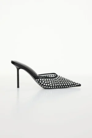 Good American Shoes<DIAMOND MESH MULE Black001