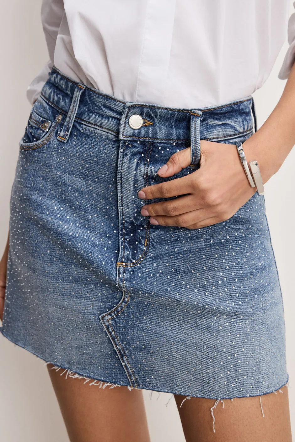 Good American Shorts & Skirts<DIAMOND MINI SKIRT Indigo827