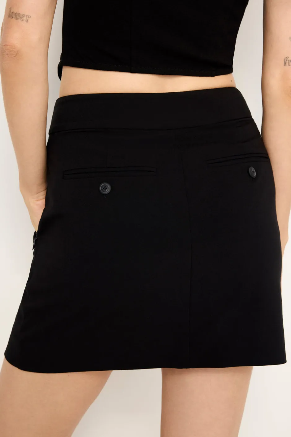 Good American Shorts & Skirts<ESSENTIAL SUITING MINI SKIRT Black001