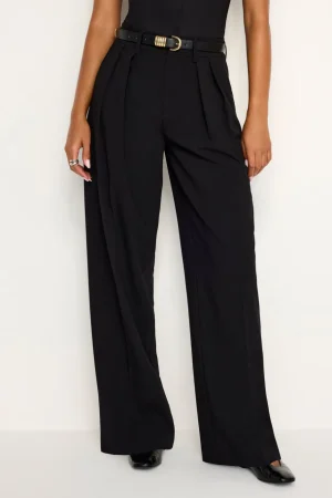 Good American Relaxed | Pants<ESSENTIAL SUITING PLEATED TROUSERS Black001