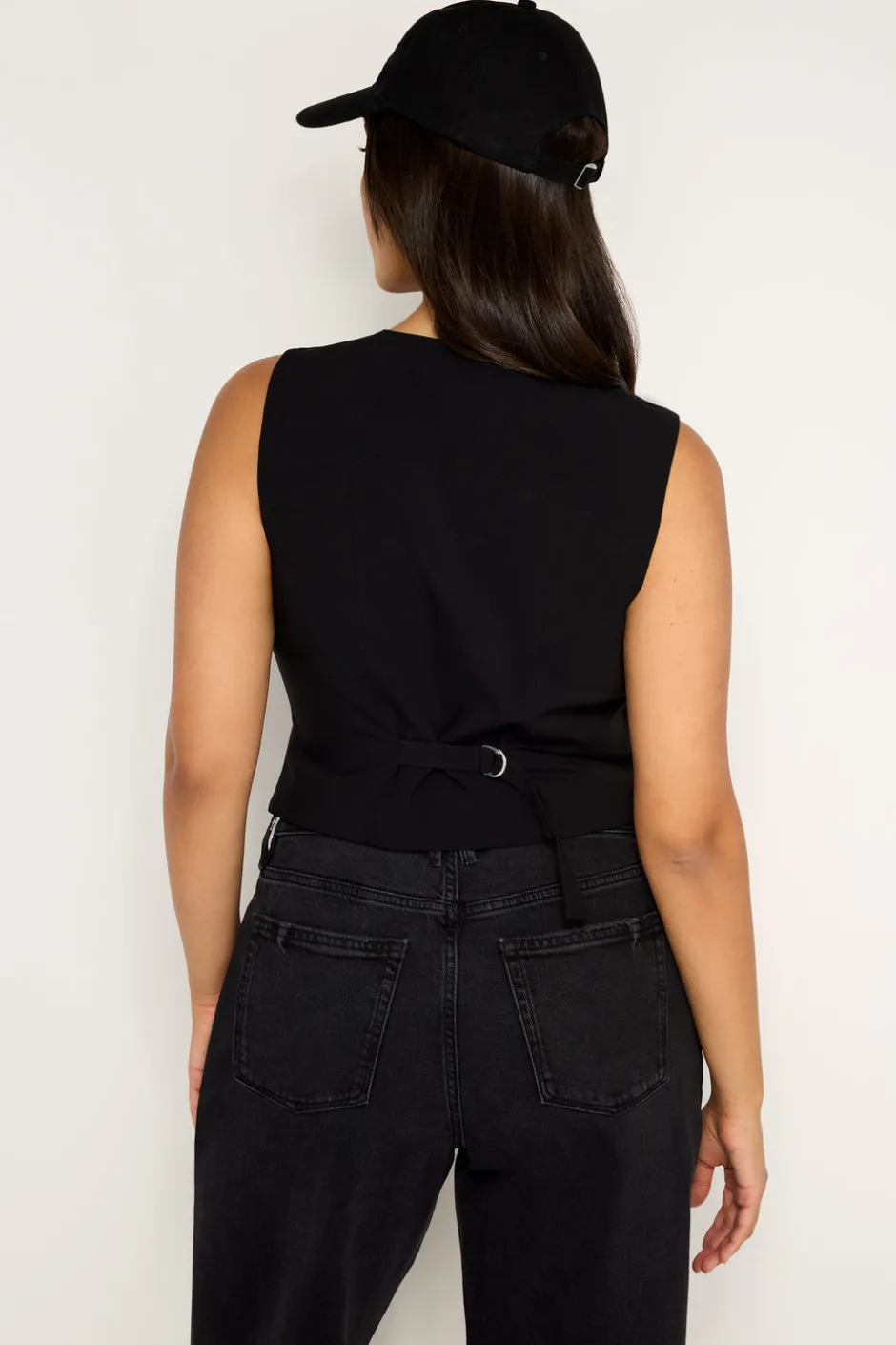 Good American Tops<ESSENTIAL SUITING VEST Black001