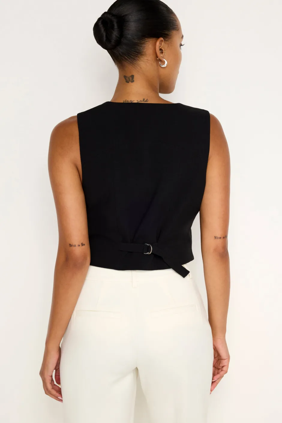 Good American Tops<ESSENTIAL SUITING VEST Black001