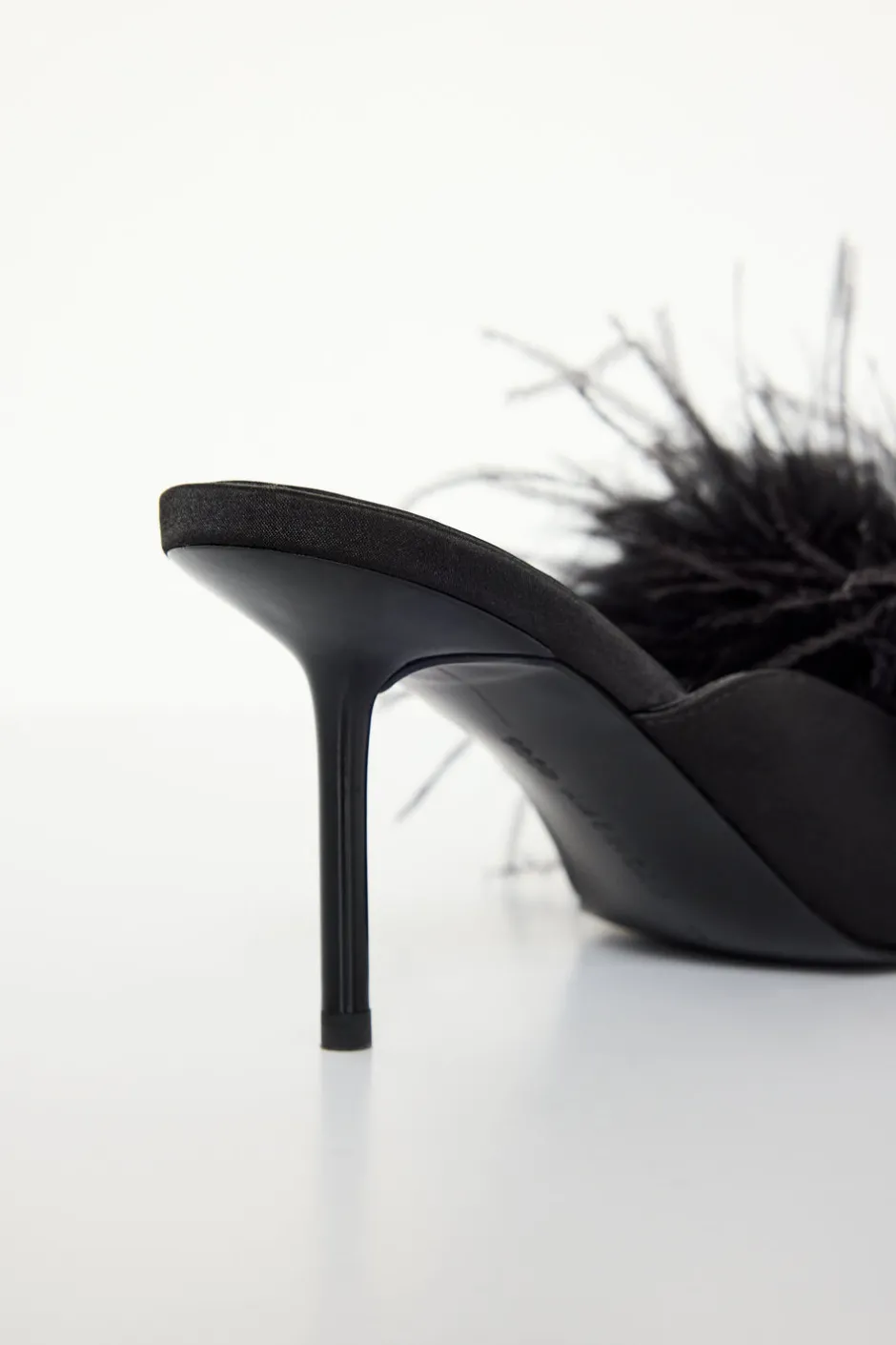 Good American Shoes<FEATHER MULE Black001