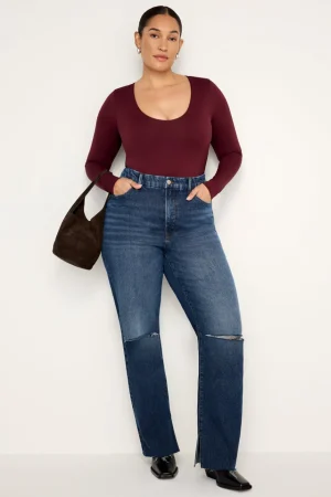 Good American Straight<GOOD BOY STRAIGHT JEANS Indigo705