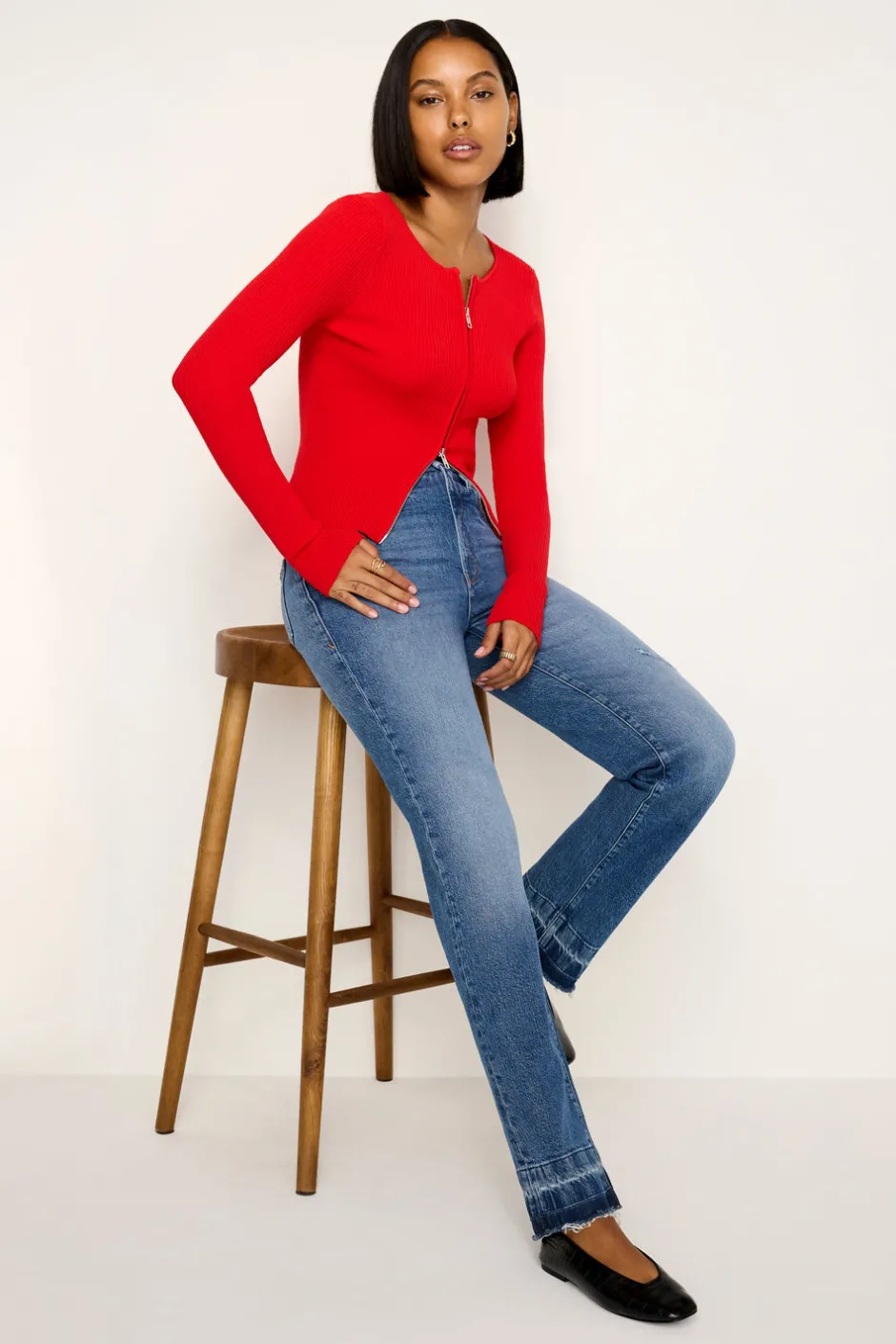 Good American Straight<GOOD BOY STRAIGHT JEANS Indigo706
