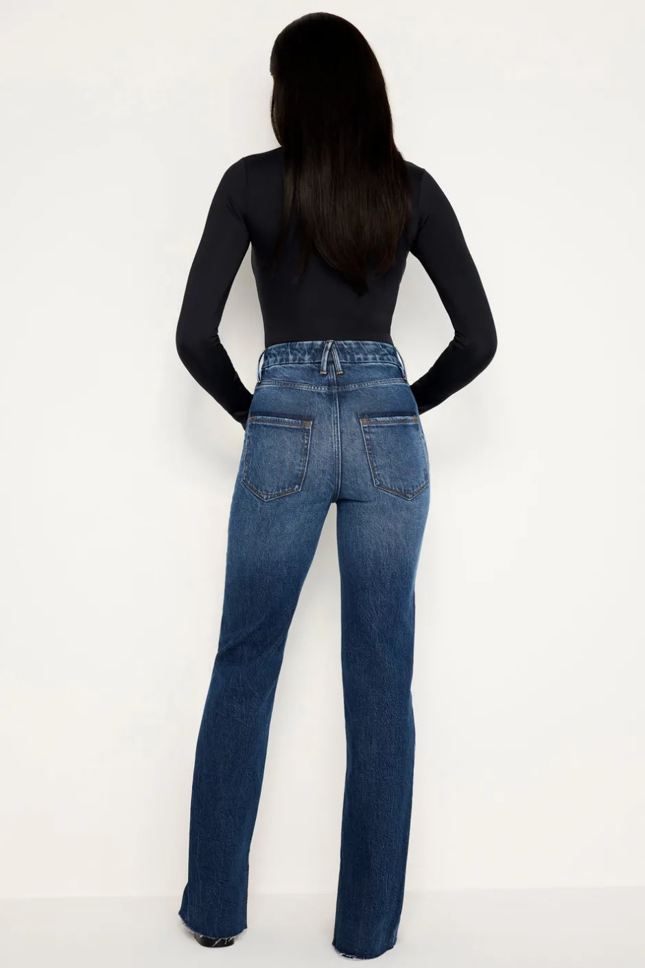 Good American Straight<GOOD BOY STRAIGHT JEANS Indigo705