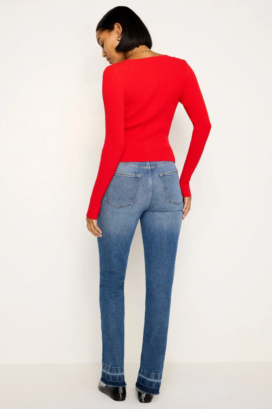 Good American Straight<GOOD BOY STRAIGHT JEANS Indigo706