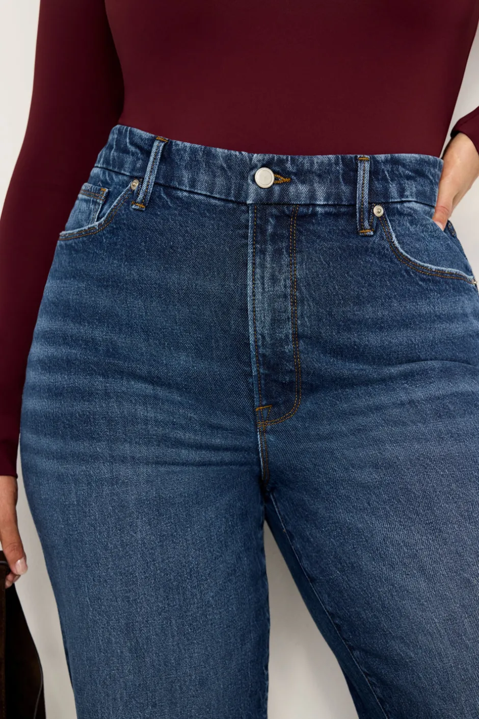 Good American Straight<GOOD BOY STRAIGHT JEANS Indigo705