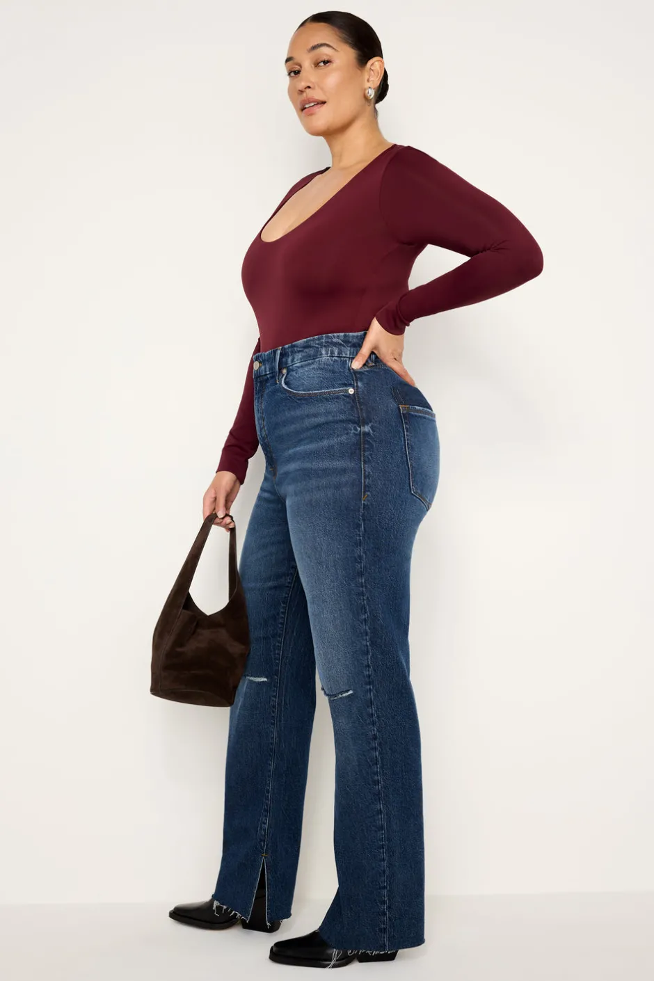 Good American Straight<GOOD BOY STRAIGHT JEANS Indigo705