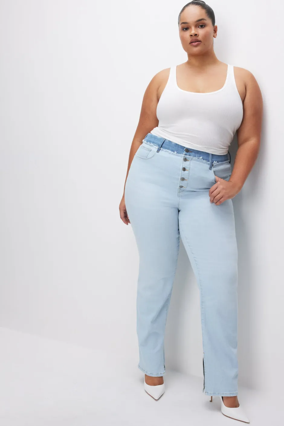 Good American Straight | Long Inseam<GOOD BOY STRAIGHT JEANS Indigo624