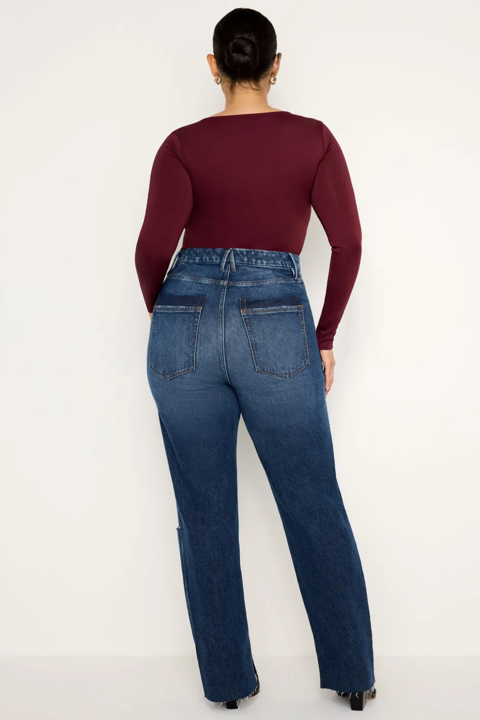 Good American Straight<GOOD BOY STRAIGHT JEANS Indigo705