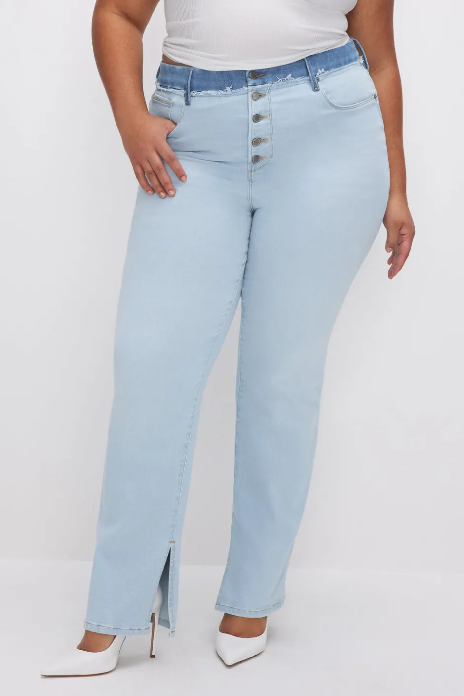 Good American Straight | Long Inseam<GOOD BOY STRAIGHT JEANS Indigo624