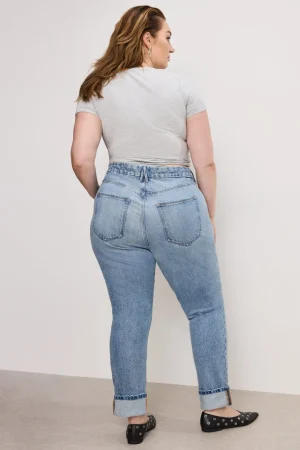 Good American Straight | Mid-Rise<GOOD CLASSIC SLIM STRAIGHT JEANS Indigo754