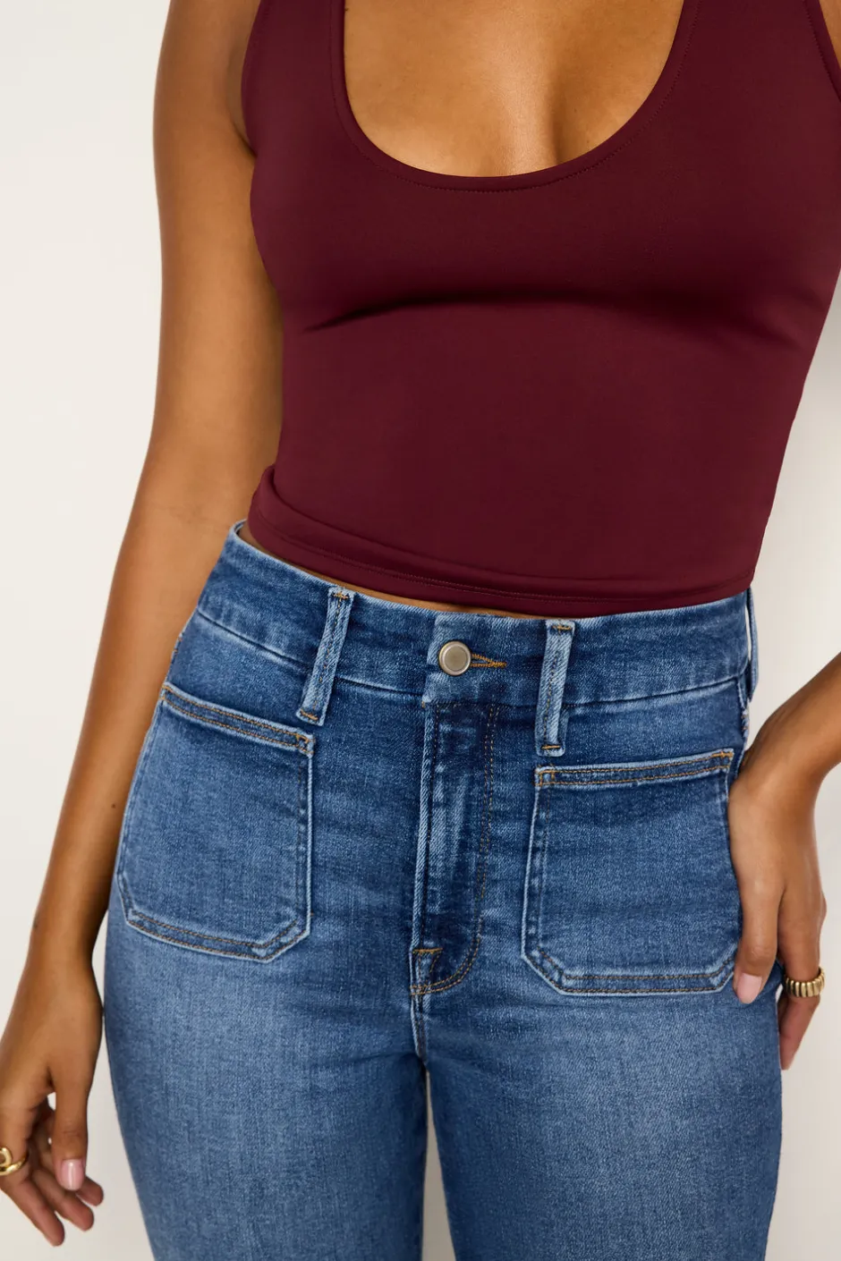Good American Bootcut & Flare<GOOD CURVE BOOTCUT JEANS Indigo708