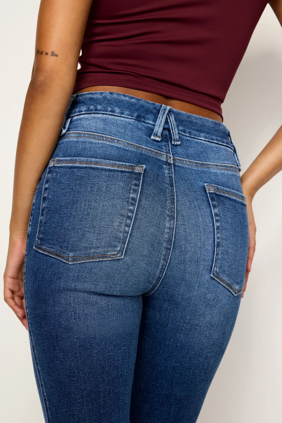Good American Bootcut & Flare<GOOD CURVE BOOTCUT JEANS Indigo708
