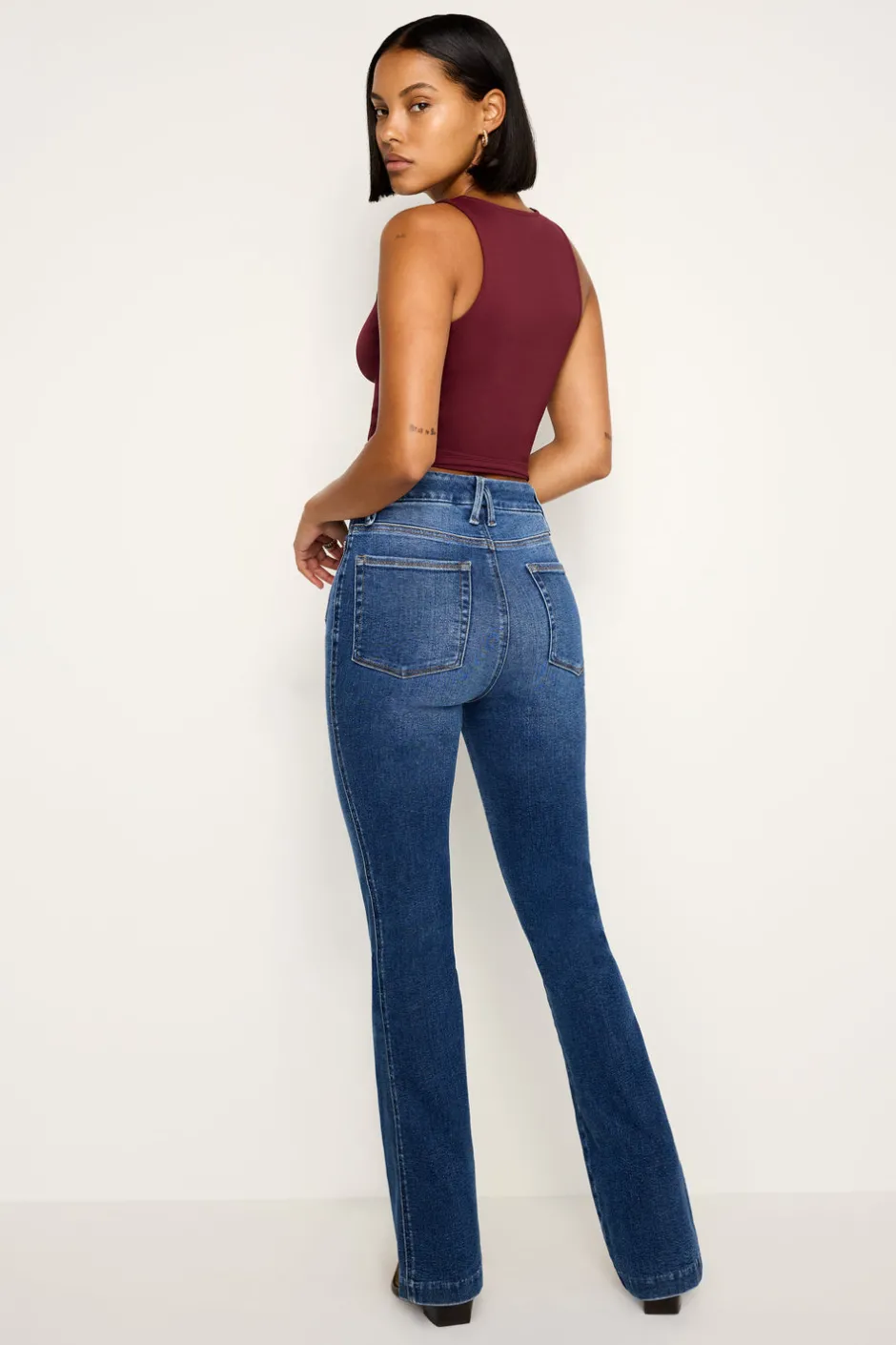 Good American Bootcut & Flare<GOOD CURVE BOOTCUT JEANS Indigo708
