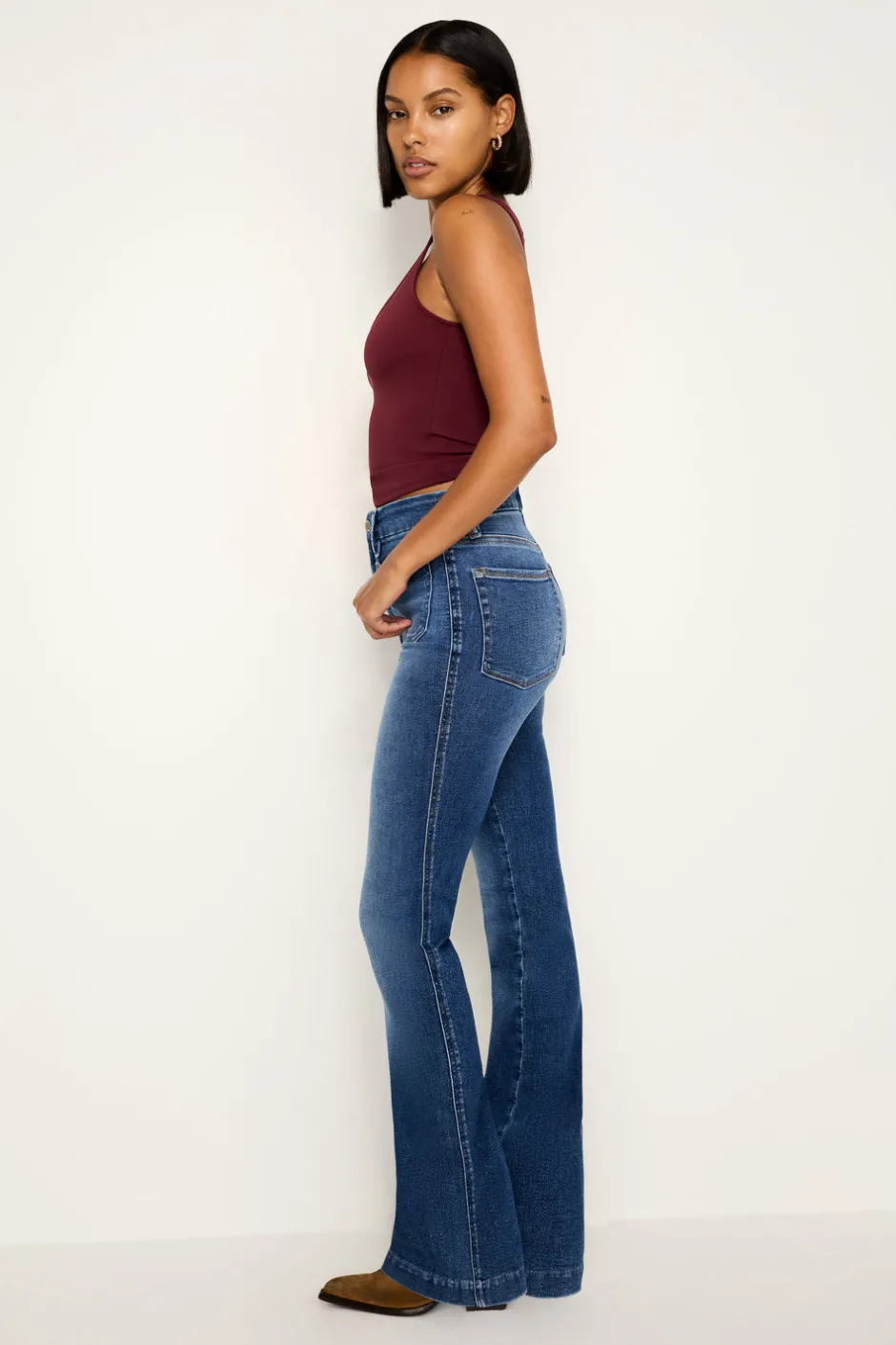 Good American Bootcut & Flare<GOOD CURVE BOOTCUT JEANS Indigo708