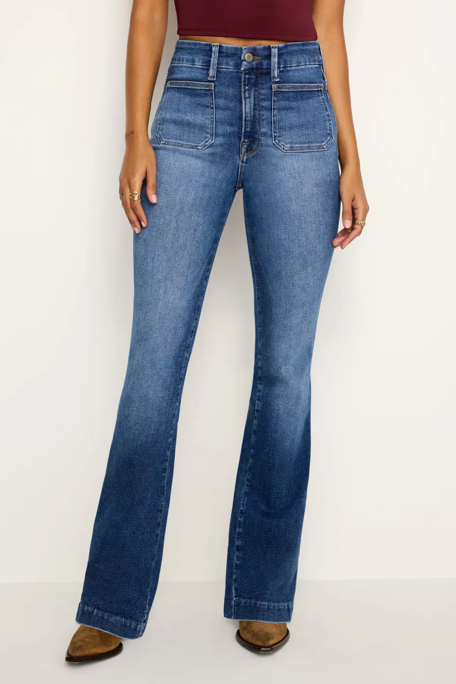 Good American Bootcut & Flare<GOOD CURVE BOOTCUT JEANS Indigo708