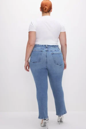 Good American Straight<GOOD CURVE STRAIGHT JEANS Indigo628