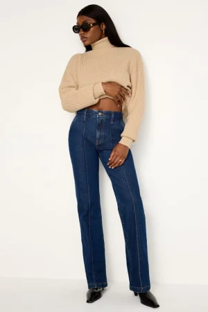 Good American Straight<GOOD DENIM TROUSERS Indigo758