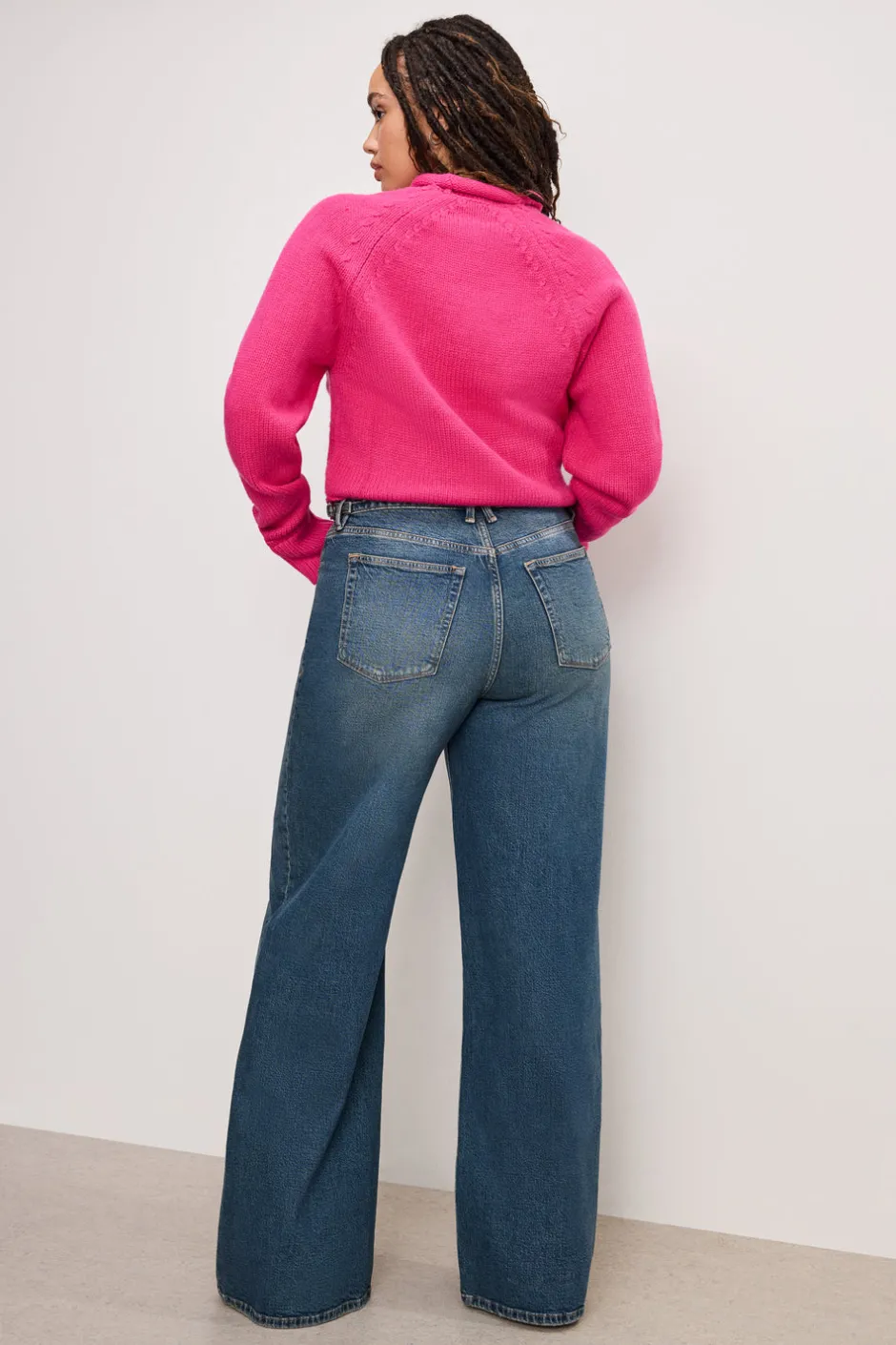 Good American Mid-Rise<GOOD EASE RELAXED JEANS Indigo738