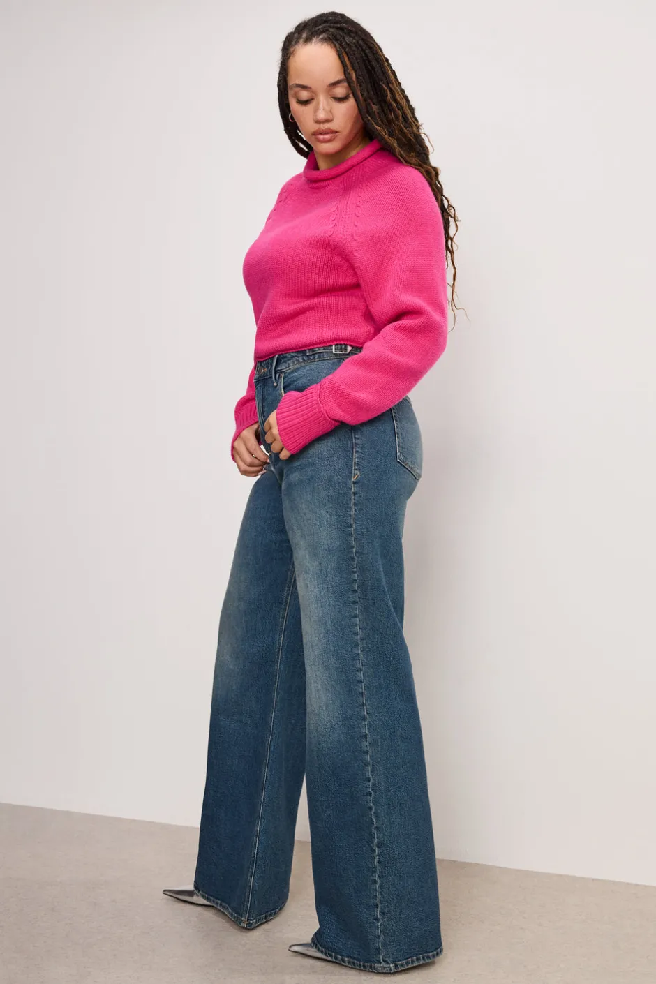 Good American Mid-Rise<GOOD EASE RELAXED JEANS Indigo738