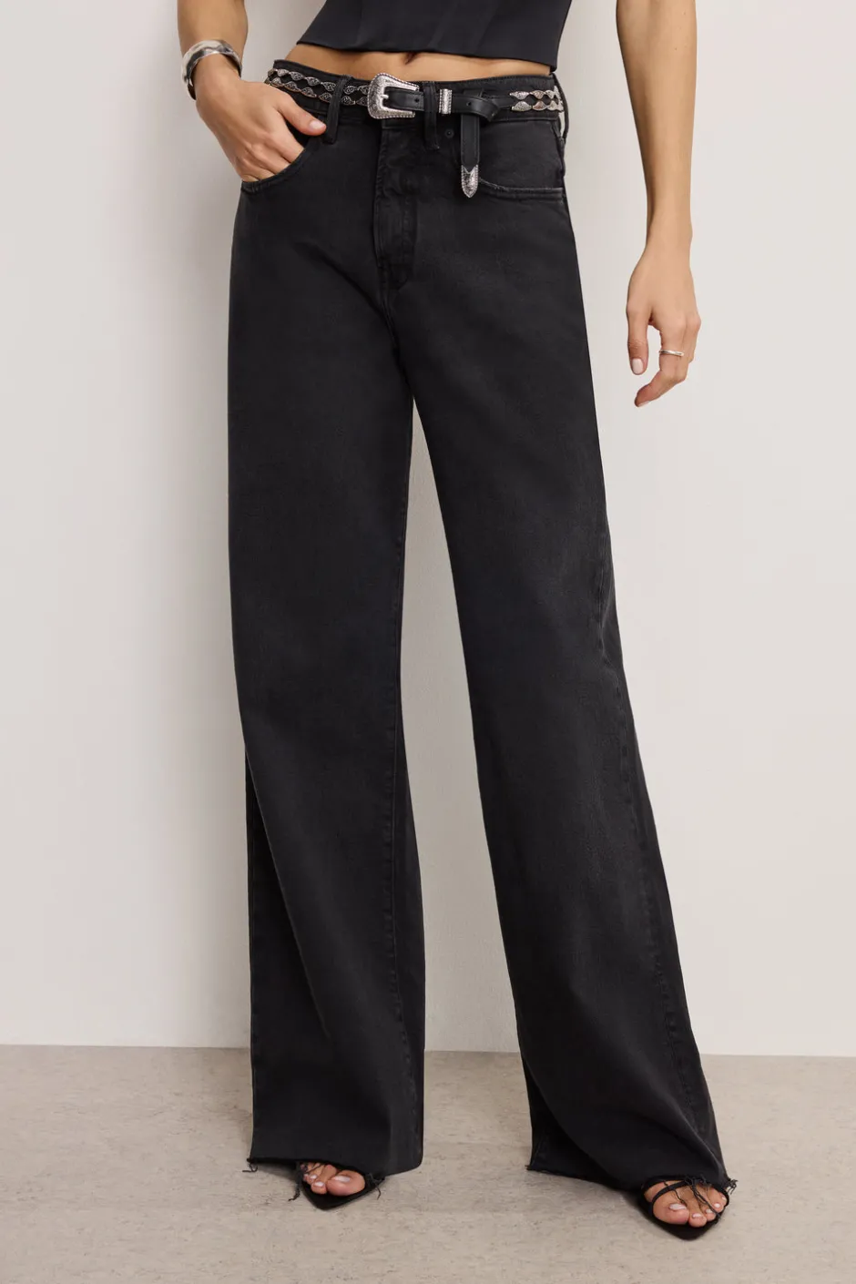 Good American Relaxed | Wide Leg<GOOD EASE RELAXED JEANS Black324