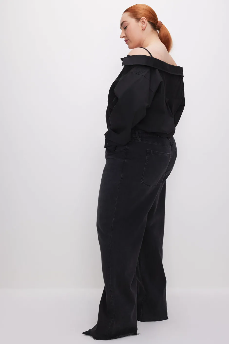 Good American Relaxed | Wide Leg<GOOD EASE RELAXED JEANS Black324
