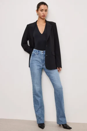 Good American Straight | High-Rise<GOOD ICON DIAMOND JEANS Indigo728