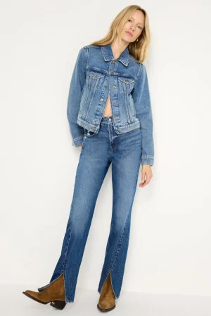 Good American Straight<GOOD ICON STRAIGHT JEANS Indigo713