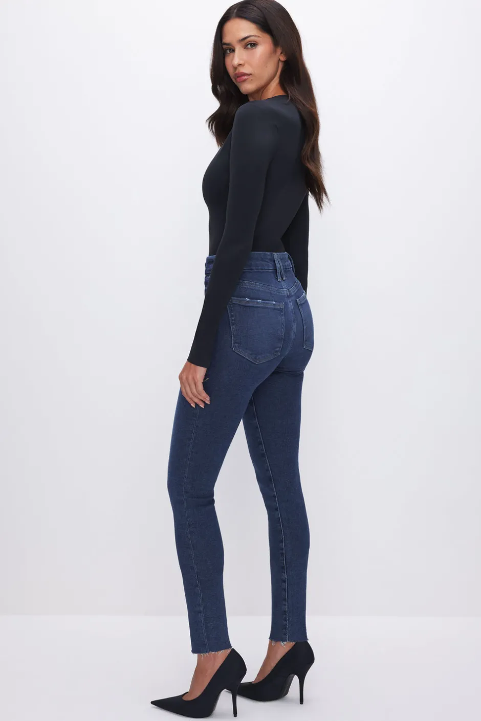 Good American Skinny | High-Rise<GOOD LEGS SKINNY JEANS Blue866
