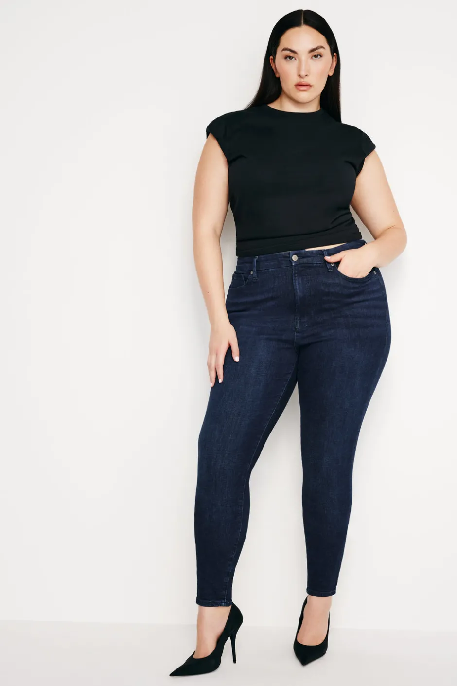 Good American Skinny | High-Rise<GOOD LEGS SKINNY JEANS Blue224